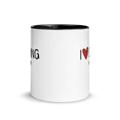 "I Love Coding" Ceramic Mug with Color Inside