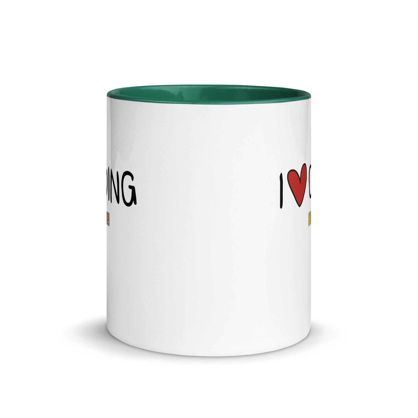 "I Love Coding" Ceramic Mug with Color Inside