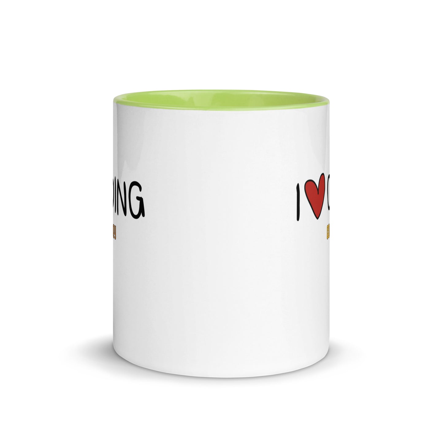 "I Love Coding" Ceramic Mug with Color Inside