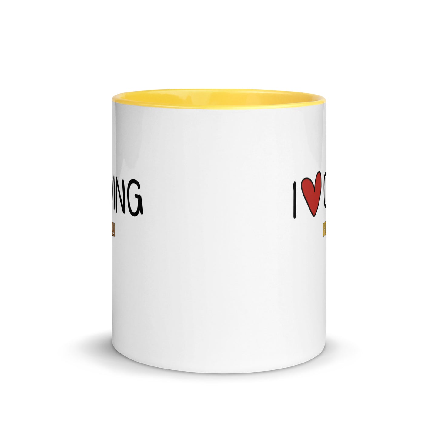 "I Love Coding" Ceramic Mug with Color Inside